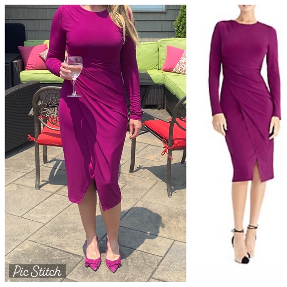 Rachel by Rachel Roy Svana Faux-Wrap Bodycon Dress, small - Picture 1 of 5